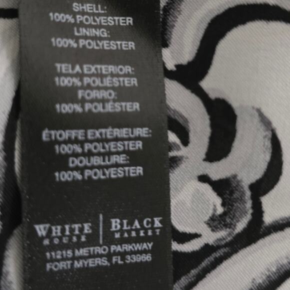 Whbm Floral Asymmetrical Hem Tunic Length Shirt Size 10 Medium - Picture 10 of 11